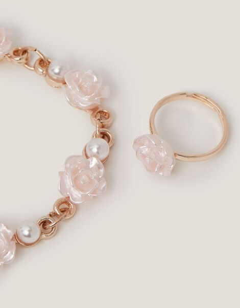 Rose Bracelet & Adjustable Ring Set, , large