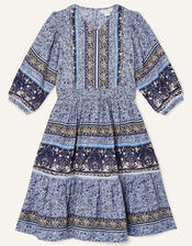 MINI ME Carmel Printed Dress, Blue (BLUE), large