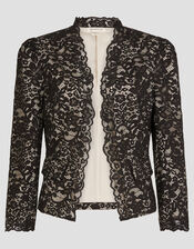 Ria Lace Blazer, Black (BLACK), large