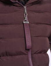 Rino & Pelle Hudson Long Padded Coat , Red (BURGUNDY), large