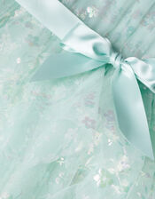 Baby Pia Tiered Foil Print Dress, Green (MINT), large