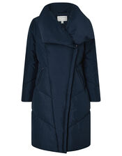 Dhalia Long Duvet Coat, Blue (NAVY), large