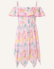 Misty Unicorn Dress in Organic Cotton , Pink (PALE PINK), large