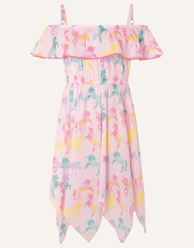 Misty Unicorn Dress in Organic Cotton , Pink (PALE PINK), large