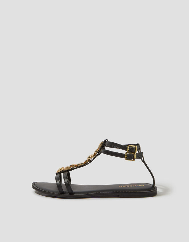 Simi T-Bar Strappy Sandals, Black (BLACK), large