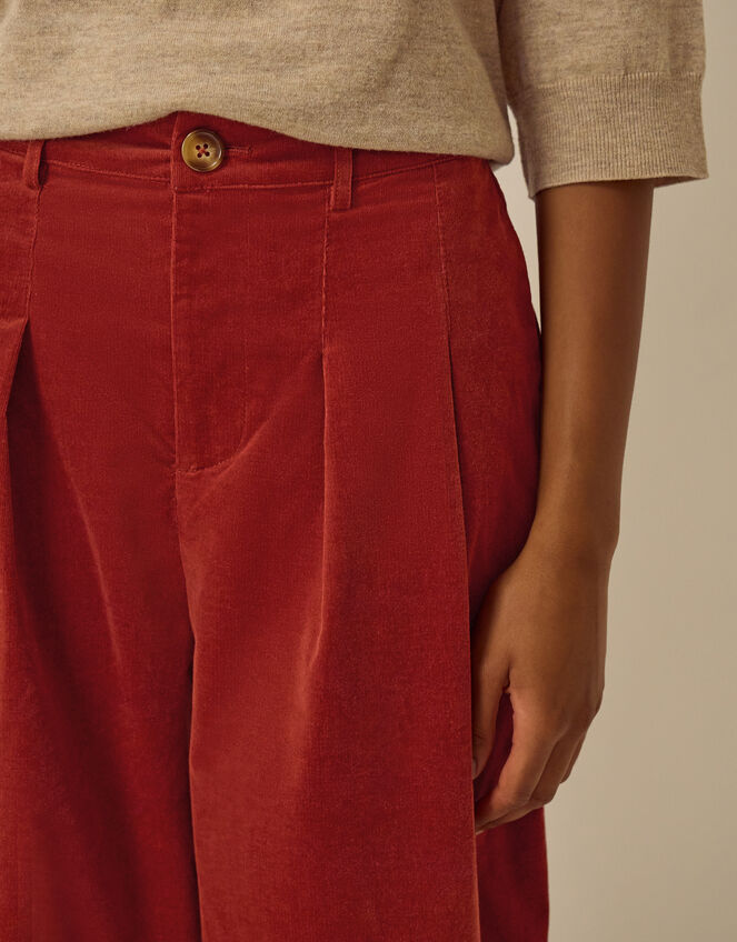 Mabel Corduroy Barrel Leg Trousers, Cognac (COGNAC), large