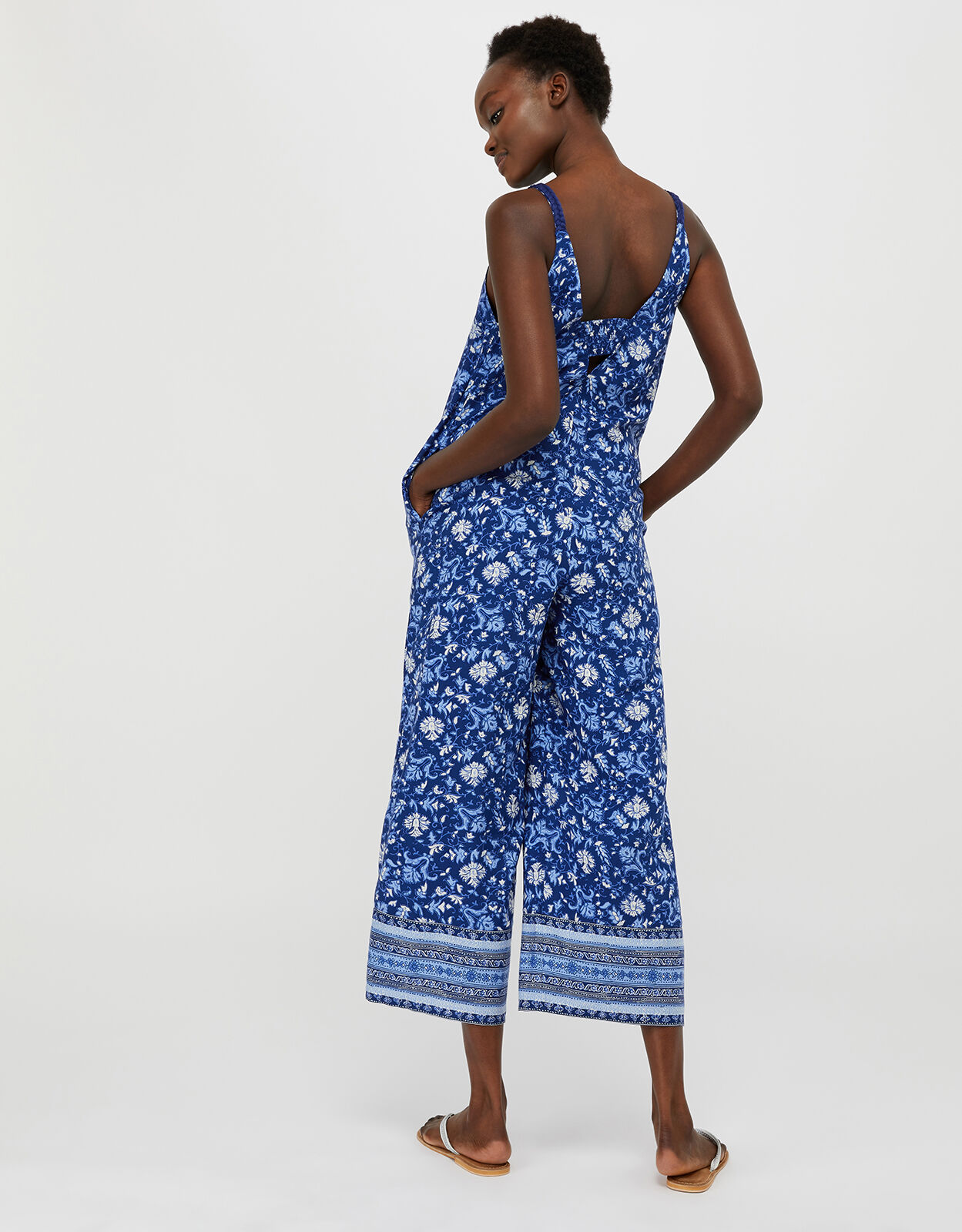 Monsoon top blue jumpsuit