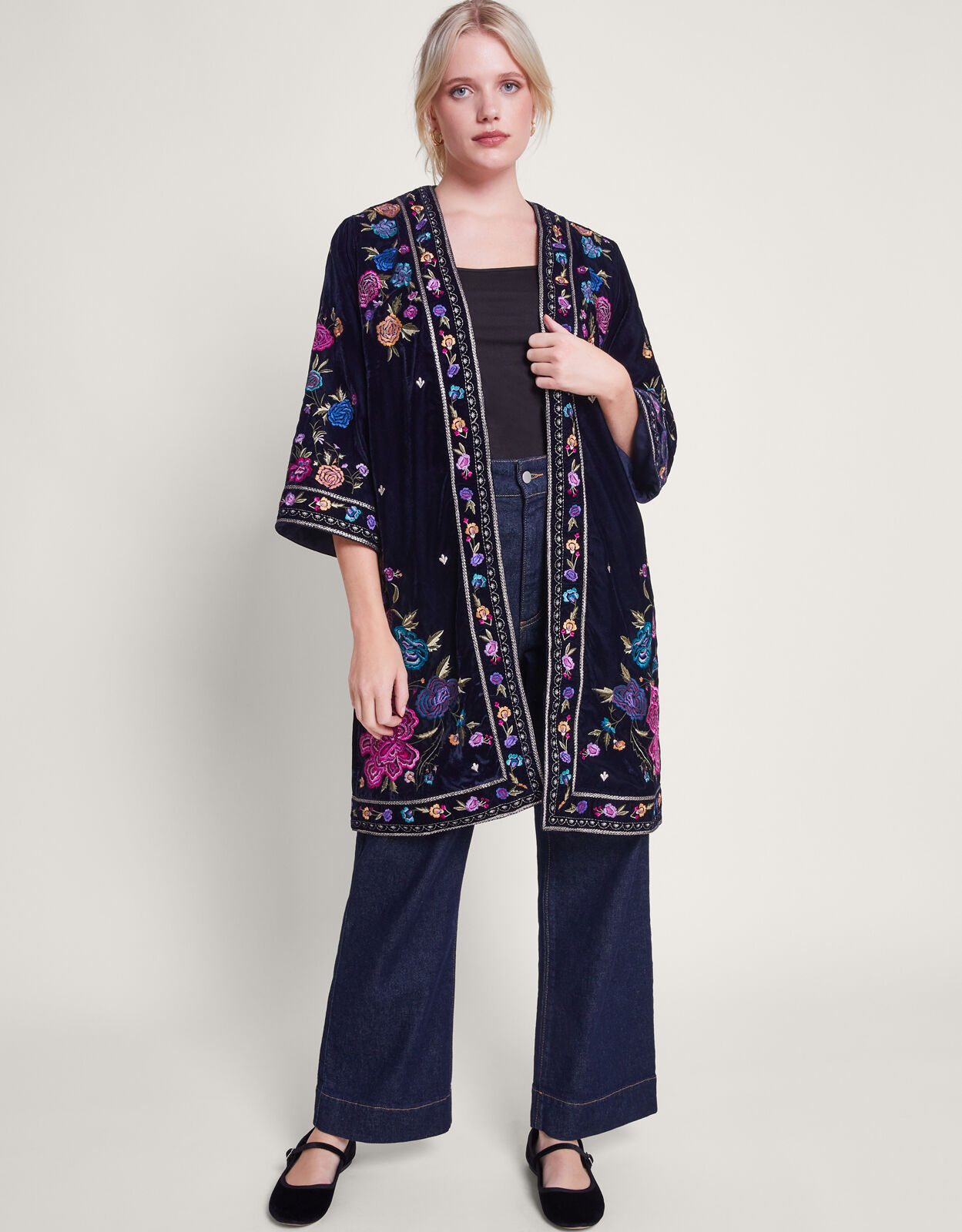 Monsoon kimono jacket sale