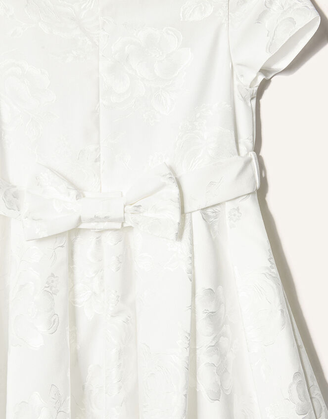 Henrietta Jacquard Dress, Ivory (IVORY), large