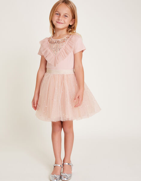 Tutu Spot Tulle Skirt, Natural (CHAMPAGNE), large