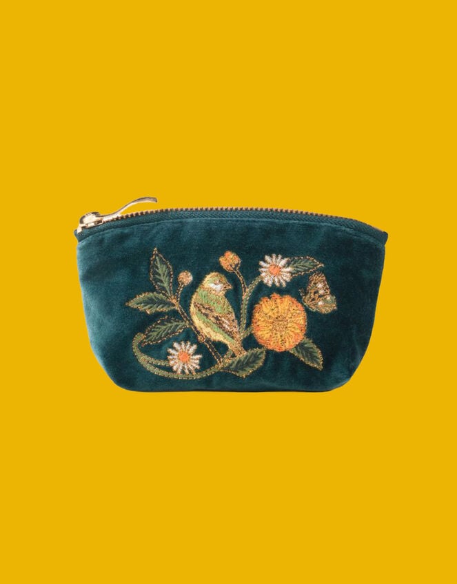 Elizabeth Scarlett Wild Garden Velvet Coin Purse, , large