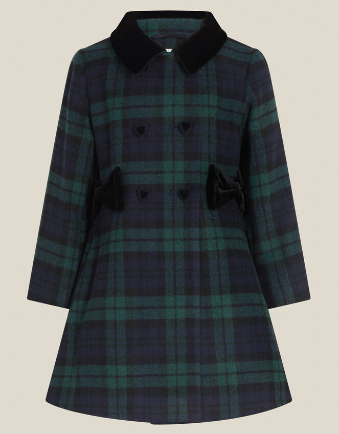 Charlotte Tartan Coat, Green (GREEN), large