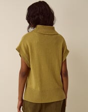 Fay High Neck Knit Tank, Green (CHARTREUSE), large