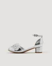 Diamant&eacute; Flower Block Heels, Silver (SILVER), large