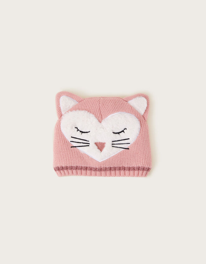 Baby Fluffy Cat Hat, Pink (PINK), large