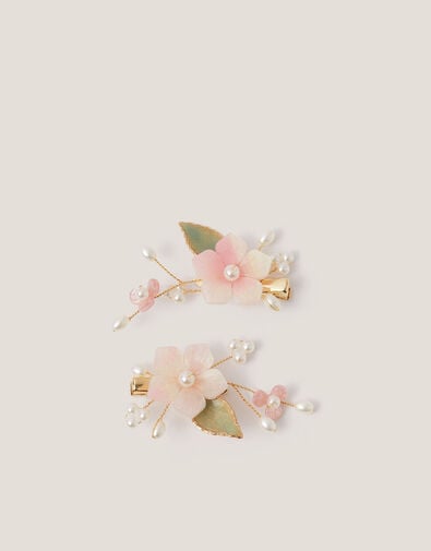 2-Pack Gardenia Pearl Hair Clips, , large