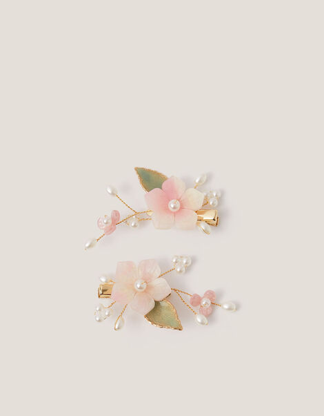 2-Pack Gardenia Pearl Hair Clips, , large