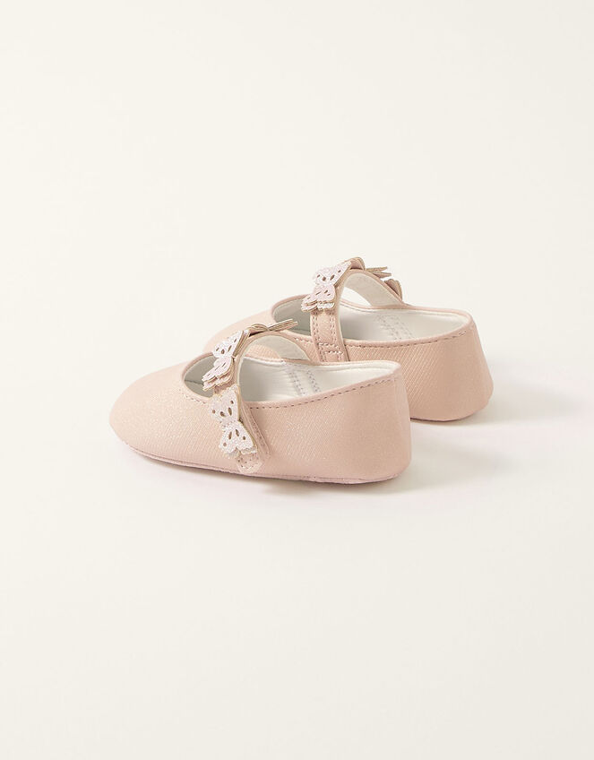 Shimmer Butterfly Booties, Pink (PINK), large