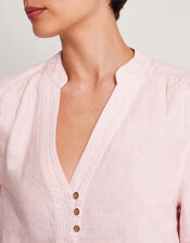 India Linen Shirt, Pink (BLUSH), large