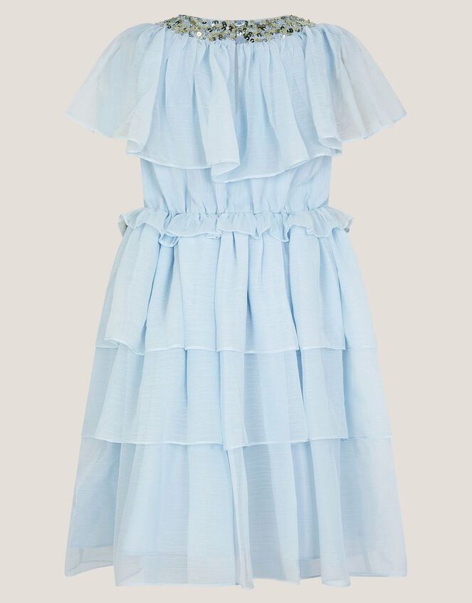 Phoebe Ruffle Tiered Party Dress, Blue (PALE BLUE), large