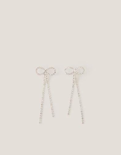 Diamant&eacute; Bow Drop Earrings, , large