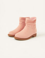 Slouch Suedette Boots, Pink (PINK), large