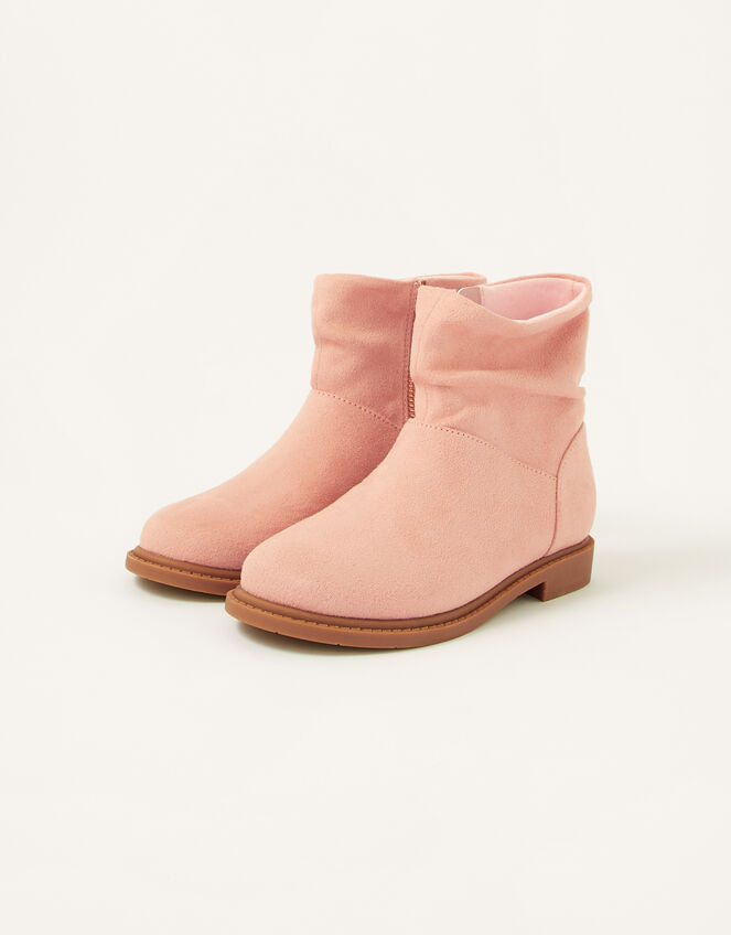 Slouch Suedette Boots, Pink (PINK), large