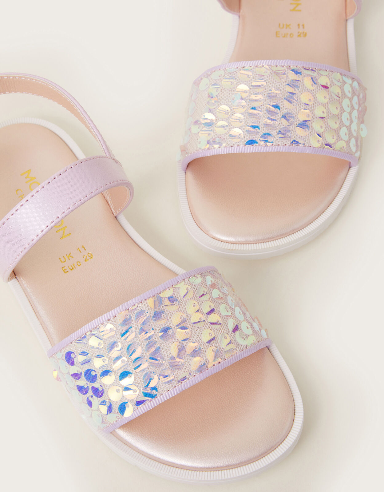 Mermaid Sequin Sandals Purple