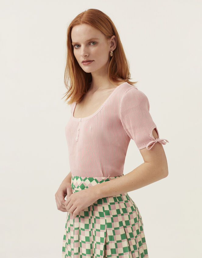 Mirla Beane Pleated Checkerboard Midi Skirt , Multi (MULTI), large