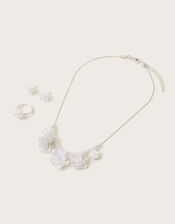 Pom-Pom Flower Jewellery Set, , large