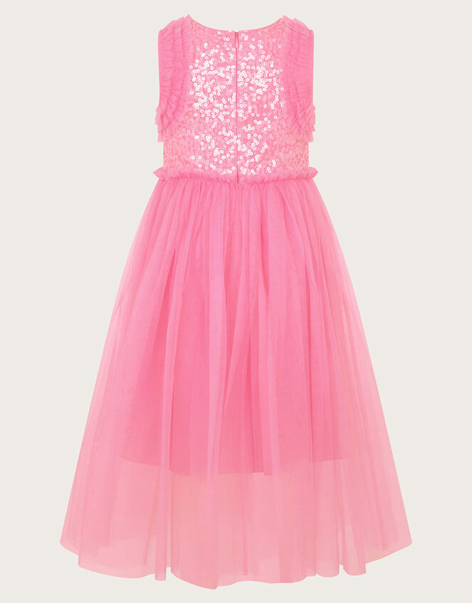 Priscilla Sequin Ruffle Dress Pink | Girls' Dresses | Monsoon US.