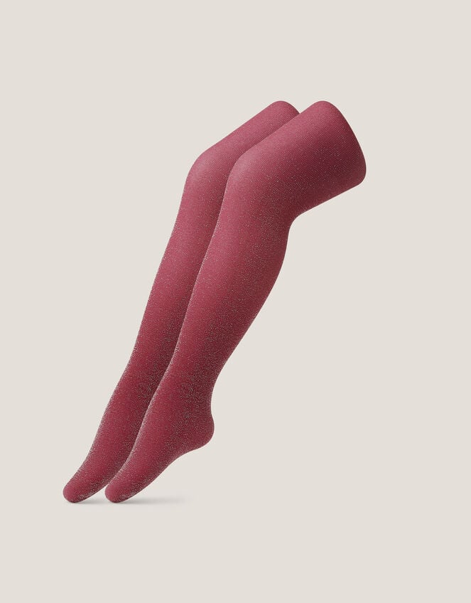 2-Pack Glitter Tights, Red (CHERRY), large