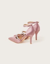 Diamante Strap Heels, Pink (PINK), large