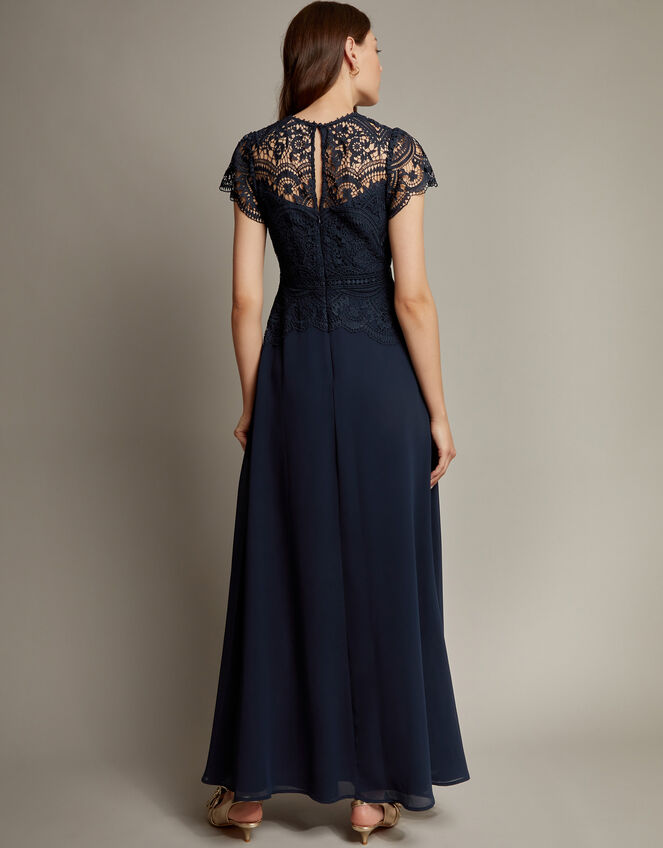 Monica Lace Bridesmaid Dress, Blue (NAVY), large
