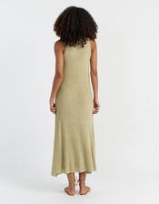 Chinti & Parker Lightweight Shimmer Midi Dress, Gold (GOLD), large