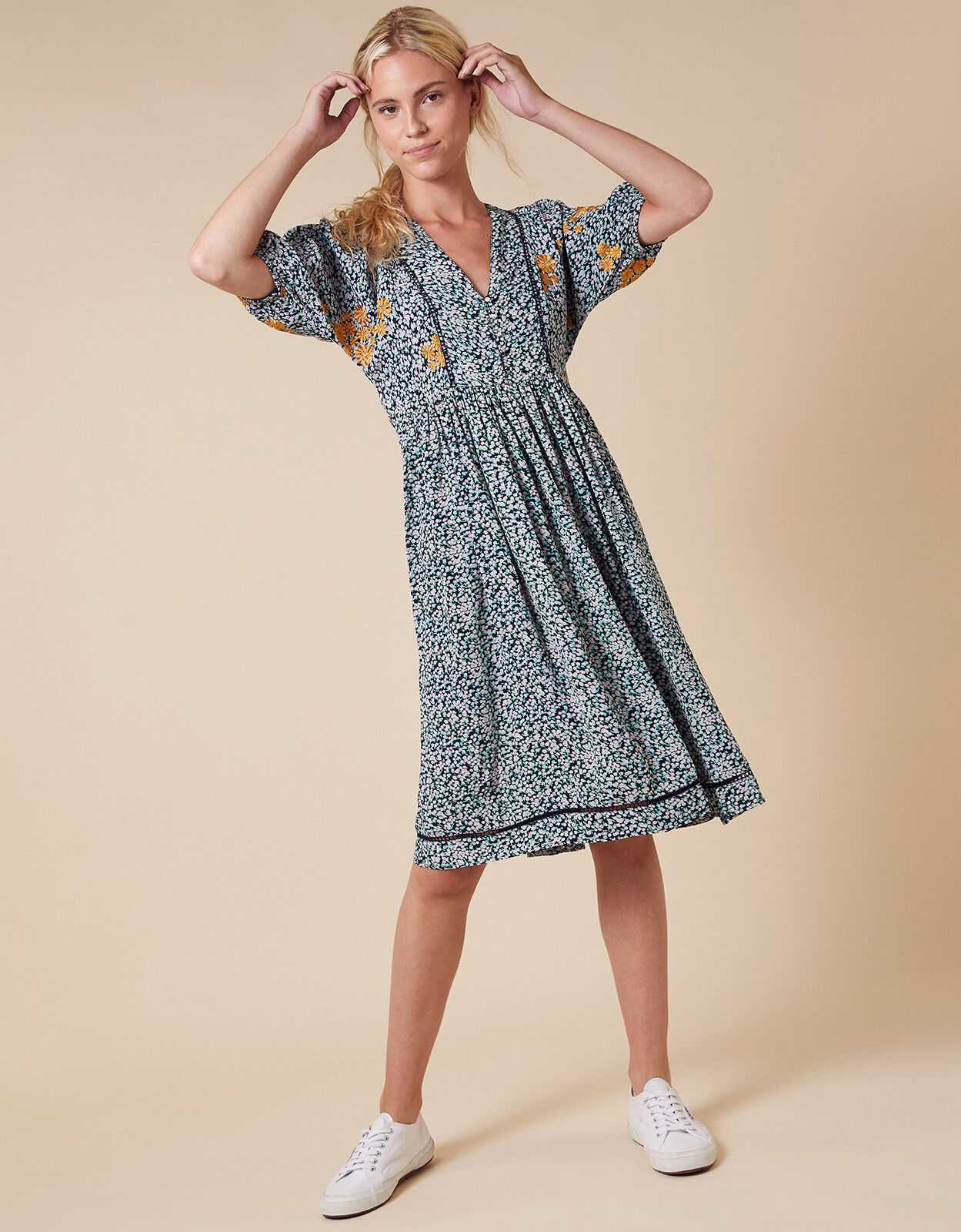 ditsy shirt dress