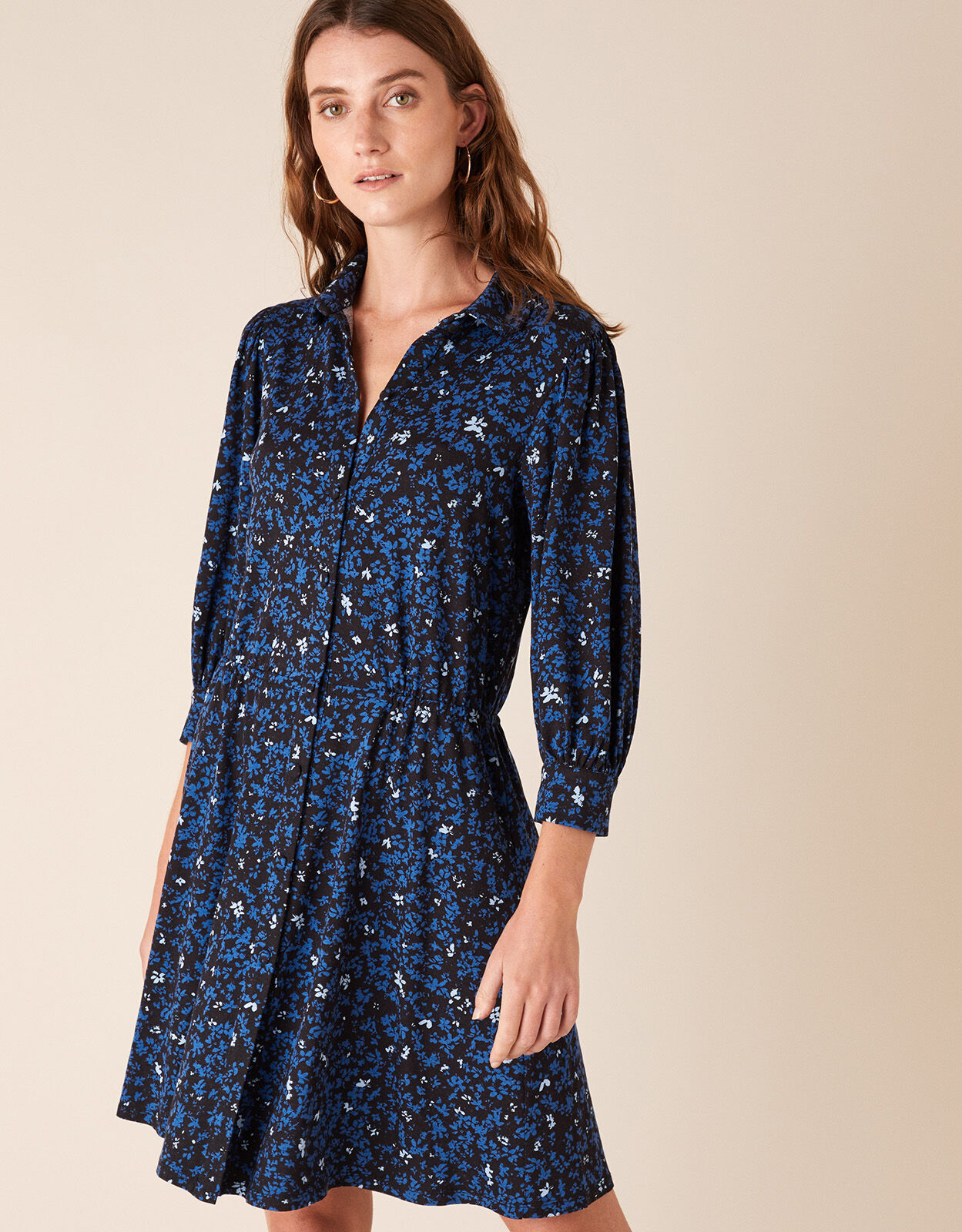 ditsy shirt dress