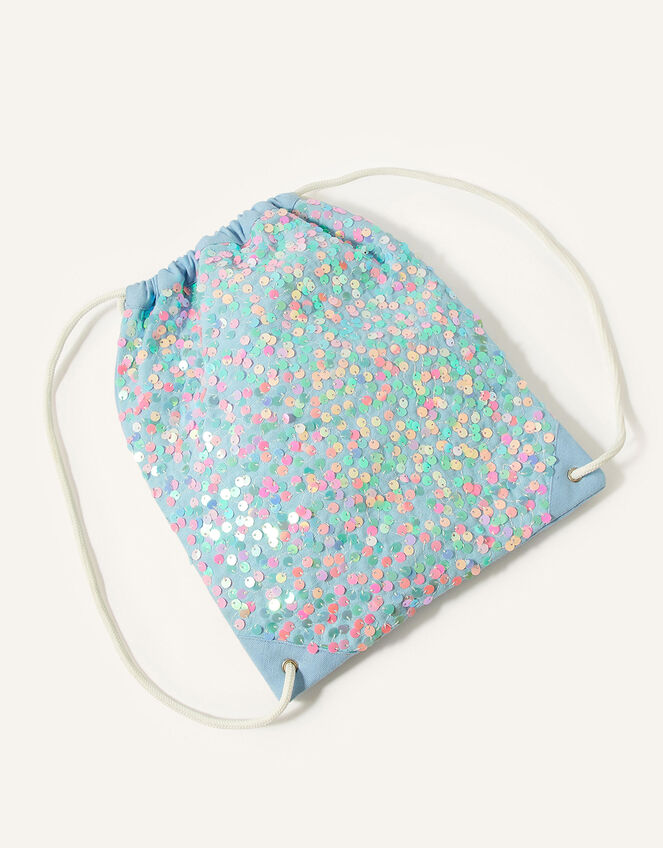 Athena Sequin Mermaid Drawstring Bag, , large
