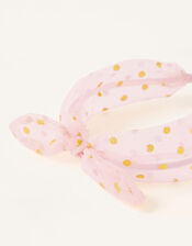 Spot Organza Knot Headband, , large