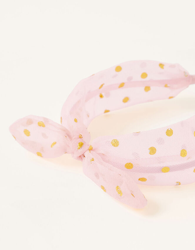 Spot Organza Knot Headband, , large