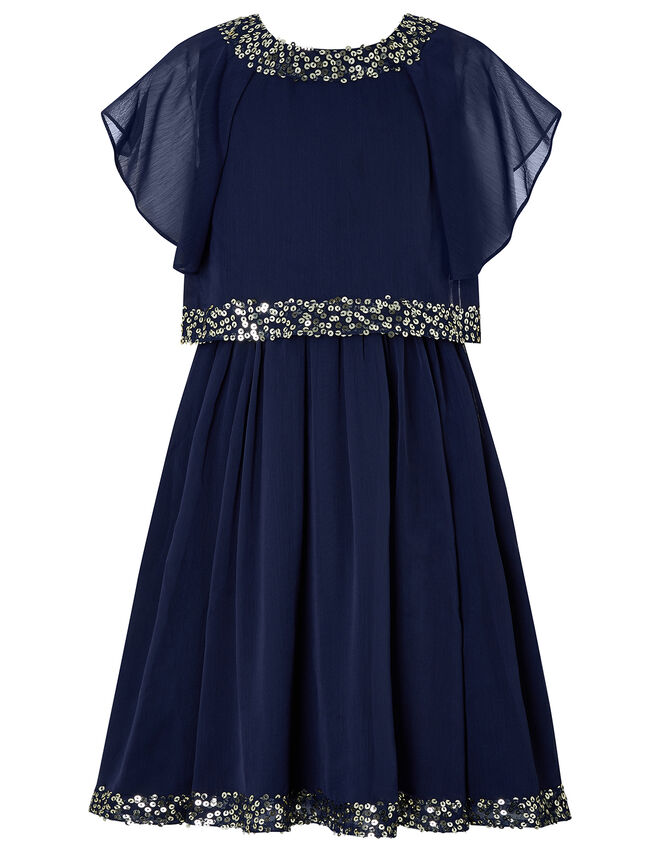 Meghan Sequin Party Dress, Blue (NAVY), large