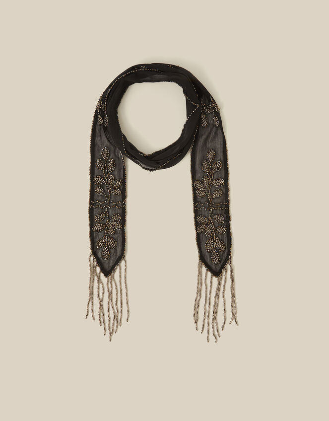 Rosa Embellished Skinny Scarf, , large