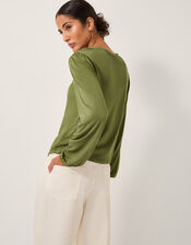 Fila Floral Embroidered Blouse, Green (GREEN), large