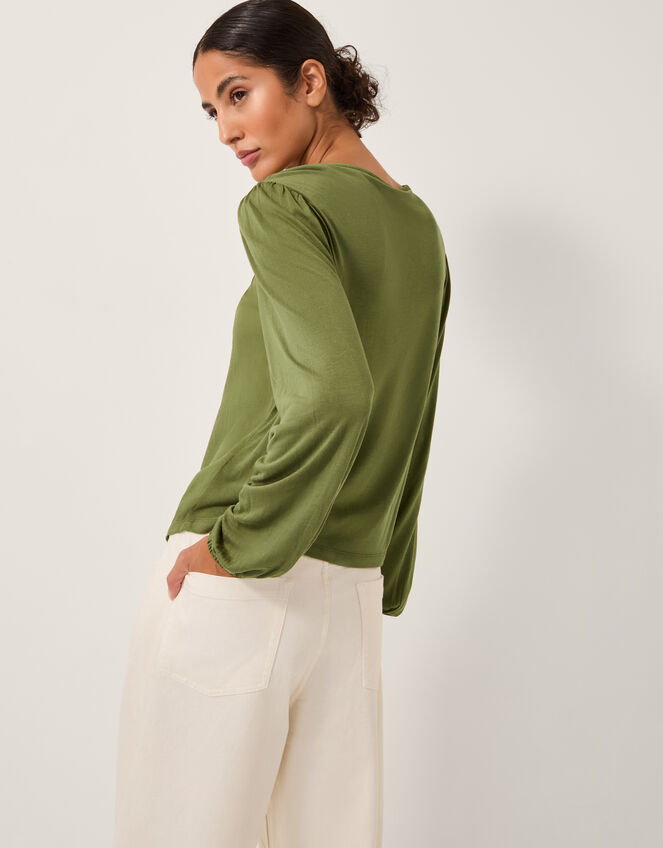 Fila Floral Embroidered Blouse, Green (GREEN), large