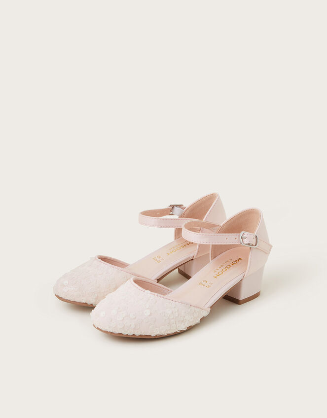 Glitter Sequin Two-Part Heels, Pink (PINK), large