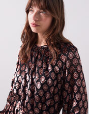 East Pheba Print Maxi Dress, Black (BLACK), large