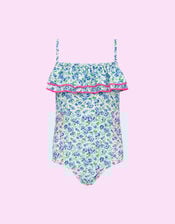 Sunuva Baby Vintage Ditsy Floral Swimsuit, Blue (BLUE), large