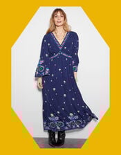 East Kerin Floral Maxi Dress, Blue (NAVY), large