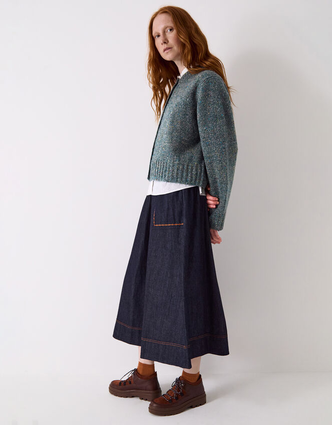 East Zoya Neppy Wool Blend Cardigan, Teal (TEAL), large