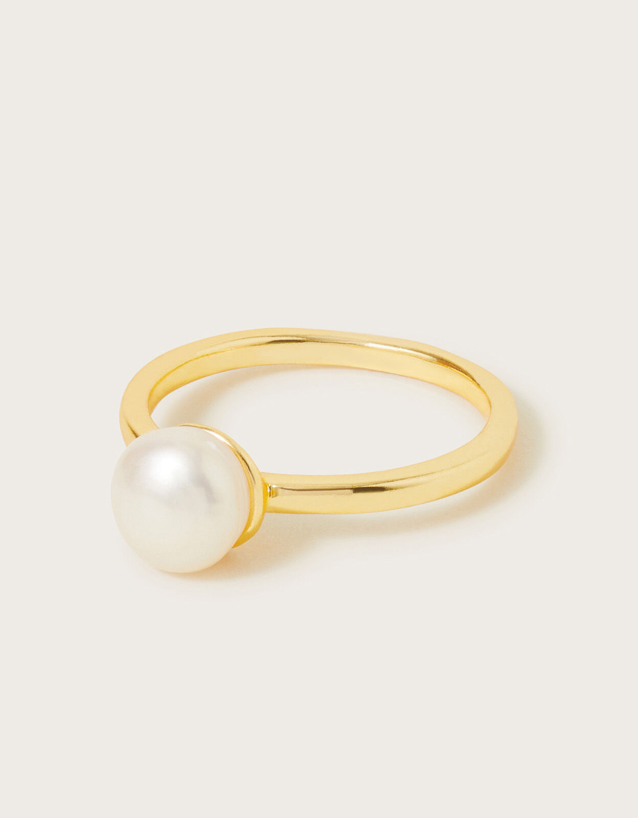 Gold and pearl clearance ring